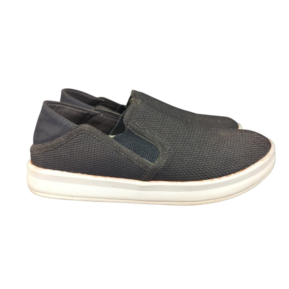 OluKai Ki'Ihele‎ III Women's Black Textile Slip On Sneakers Casual Shoes US 6.5